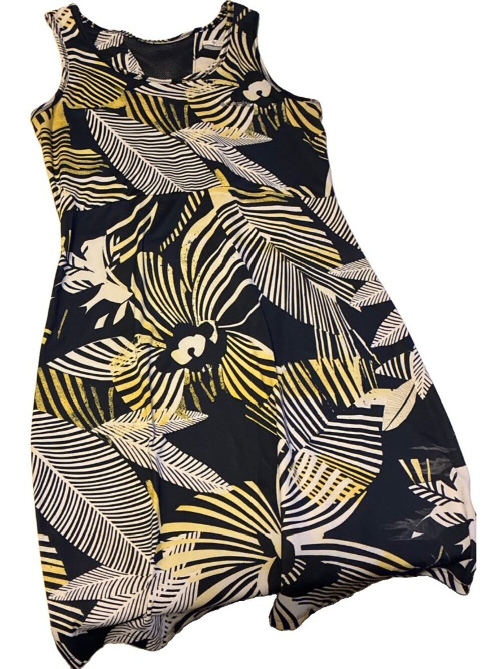 Columbia Athletic PFG Golf Dress Navy Blue White Yellow Size Medium